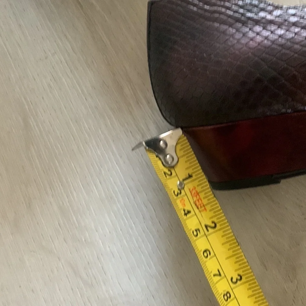French Sole New York miles‎ FS/NY snake leather gray tip plum